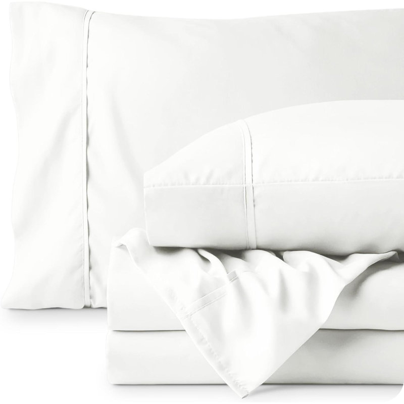 Queen Sheet Set - Luxury 1800 Ultra-Soft Microfiber Bed Sheets - Double Brushed - Deep Pockets - Easy Fit - 4 Piece Set - Bedding Sheets & Pillowcases