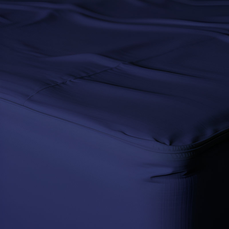 Paul's Microfibre Super Soft Brushed Deep Fitted Bed Sheet, Single (3'), Navy