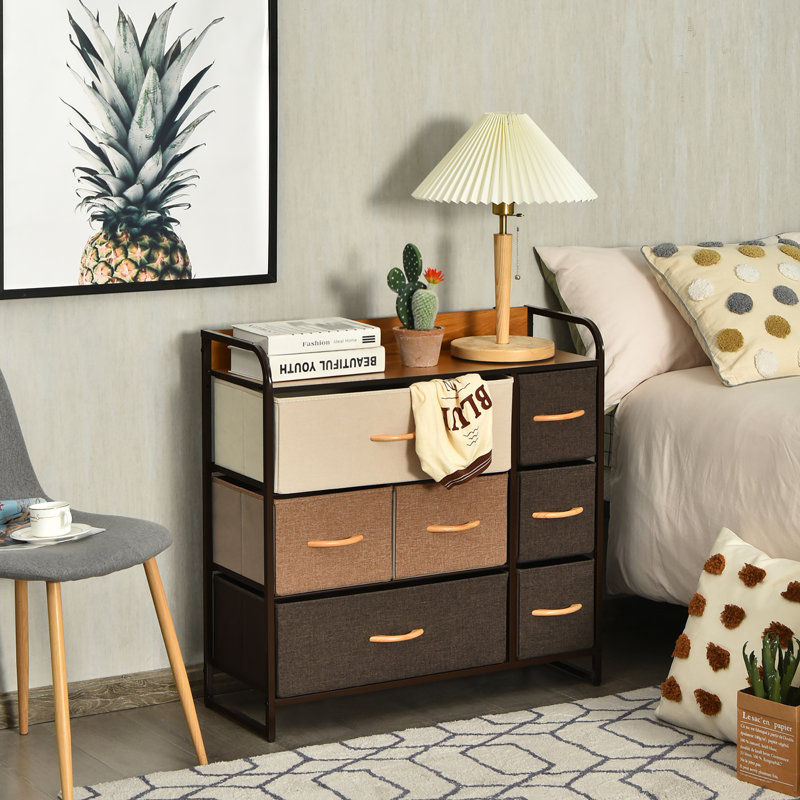 Commode de rangement 7 tiroirs Holloman