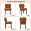 Chaises de salle à manger rembourrées en tissu Teddy, structure et pieds en bois massif-129912773