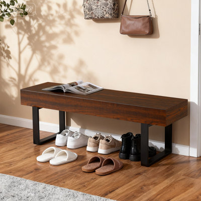 Banc en bois pour la chambre à coucher à l'extrémité du lit, bancs de table de cuisine d'intérieur de ferme, banc à chaussures moderne polyvalent pour le vestibule