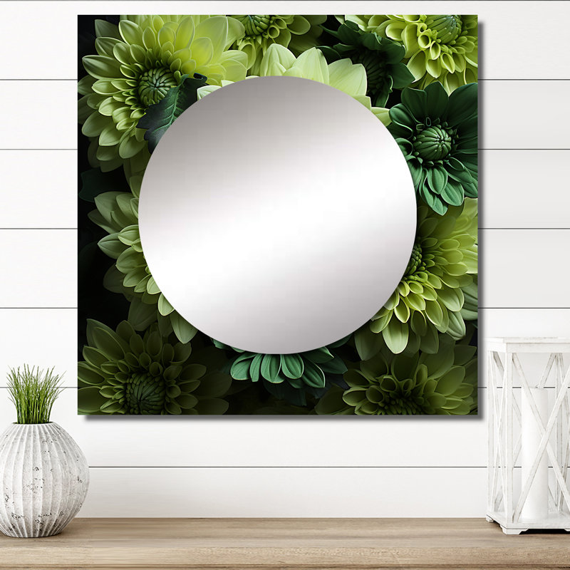 Lenabelle - Miroir mural de salon carré Mums, 23 po x 23 po