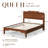 Minimalist Platform Wooden Bed Tall-Leg Bed Frame with Built-in Outlet-148503683-148503680