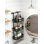 Serviteur de douche au-dessus de la porte, organisateur de rangement de salle de bain en métal antirouille à 3 niveaux avec tablettes ventilées, aucun perçage requis pour une installation facile