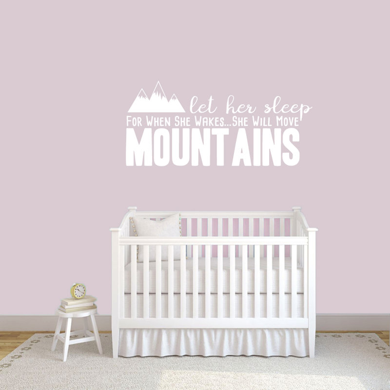 Adhésif décoratif « let it sleep » lorsqu’il se réveillera, Blanc