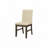 Dining Chair, 37" Height, Set of 2, Upholstered, Dining Room, Kitchen, Cream Fabric, Grey Solid Wood, Transitional -121375187