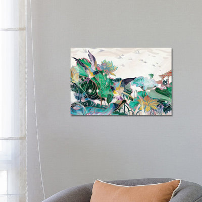«Cowherd and Weaver» par Sija Hong, reproduction d'art sur toile encadrée