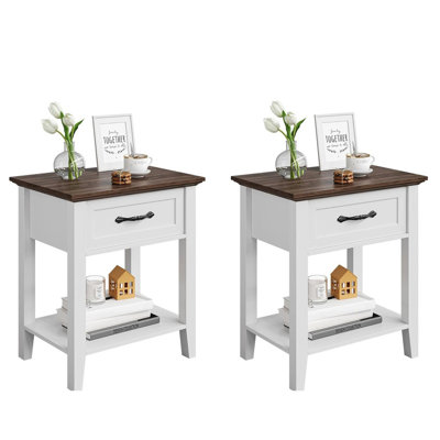 50cm W Manufactured Wood Bedside Table
