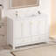 Ensemble de meuble-lavabo avec lavabo en résine, 4 portes à fermeture douce et 2 tiroirs-1315064060