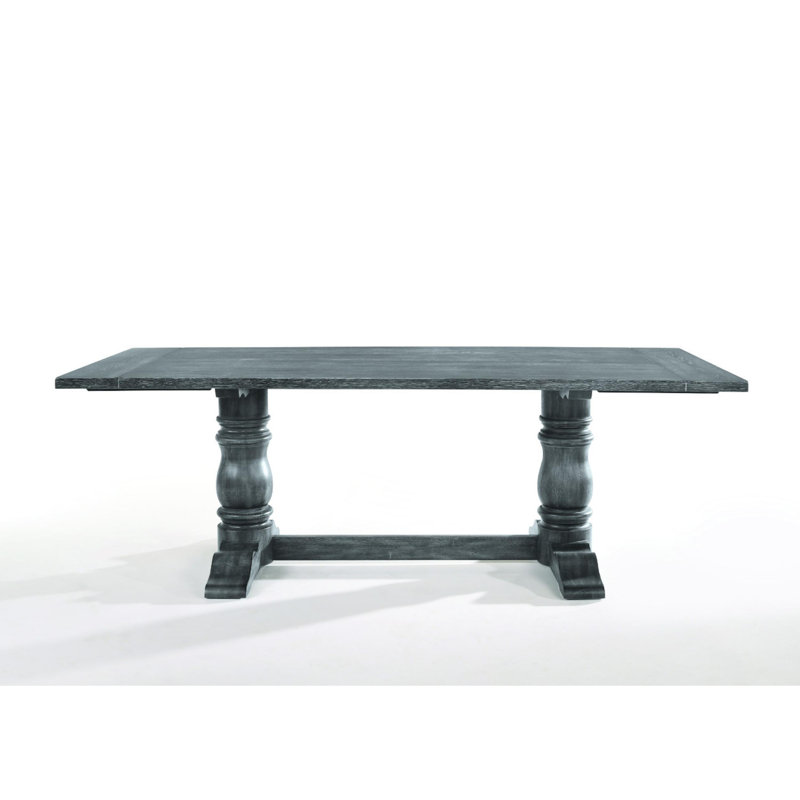 Twitchell Trestle Dining Table, Gray, 30" H x 40" L x 88" W