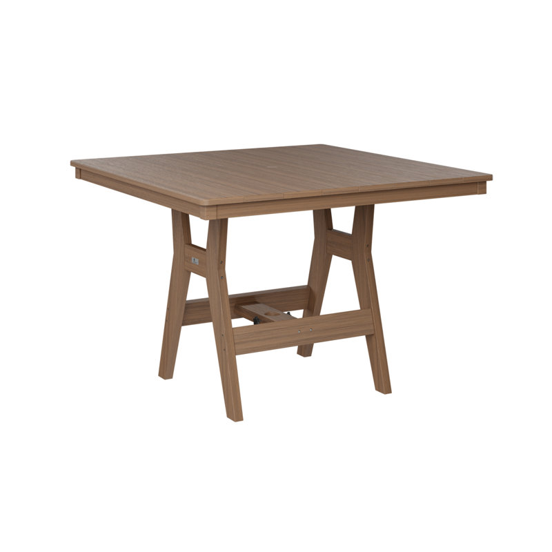 Table de salle à manger carrée en acajou antique naturel de 44 po Berlin Gardens Harbor, Acajou antique
