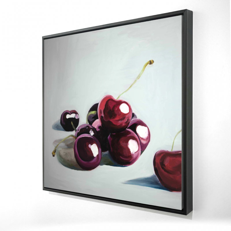 "Cerises foncées brillantes" sur toile