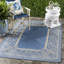 Tapis d'intérieur / extérieur bleu / naturel tissé à plat à la main Arneshia-20793889