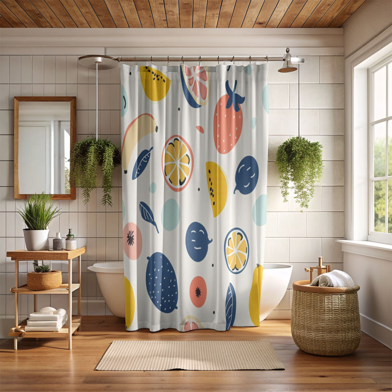 Rideau de douche Sunny Vibes - Premium, H 74 po x l 71 po