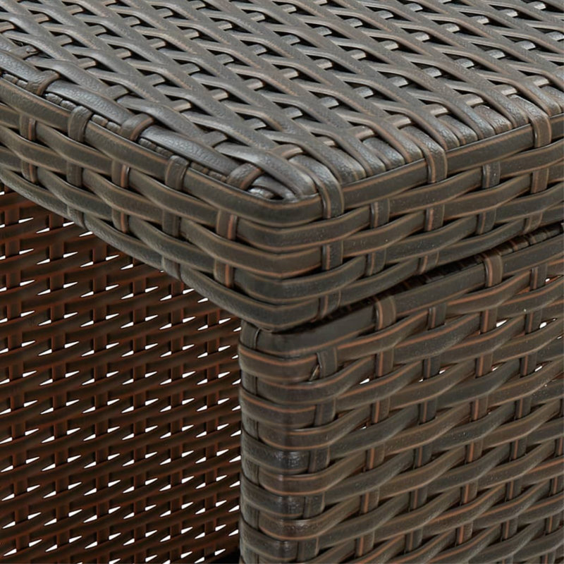 Rattan Bar Table, Brown, Brown