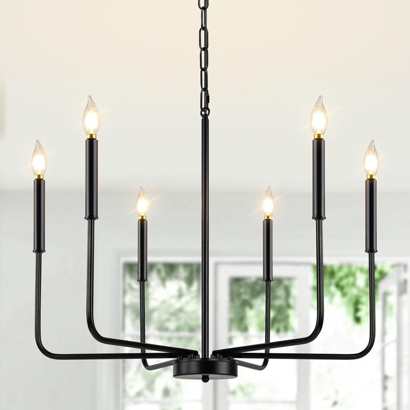 Lustres de style campagnard moderne à six lumières, 6