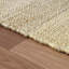 Tapis intérieur ivoire / naturel contemporain à motif abstrait tissé à la main-844129209