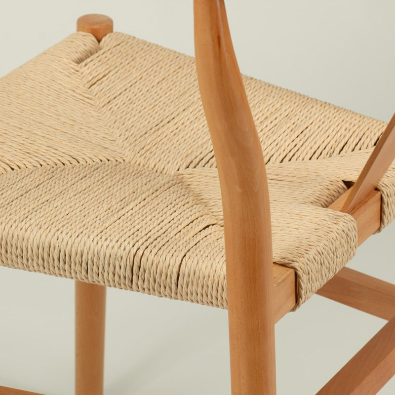 Fauteuil empilable Mid-Century - Naturel