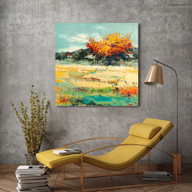 1LR6268 Countryside In Summer I - Wrapped Canvas Print, 70cm H x 70cm W x 4cm D