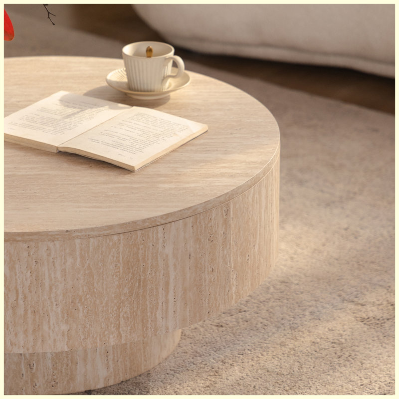 Table basse 27,56 po Travertine Beige