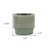 Green Ceramic 41 Ounce Striped Round Distressed Pot Planter
