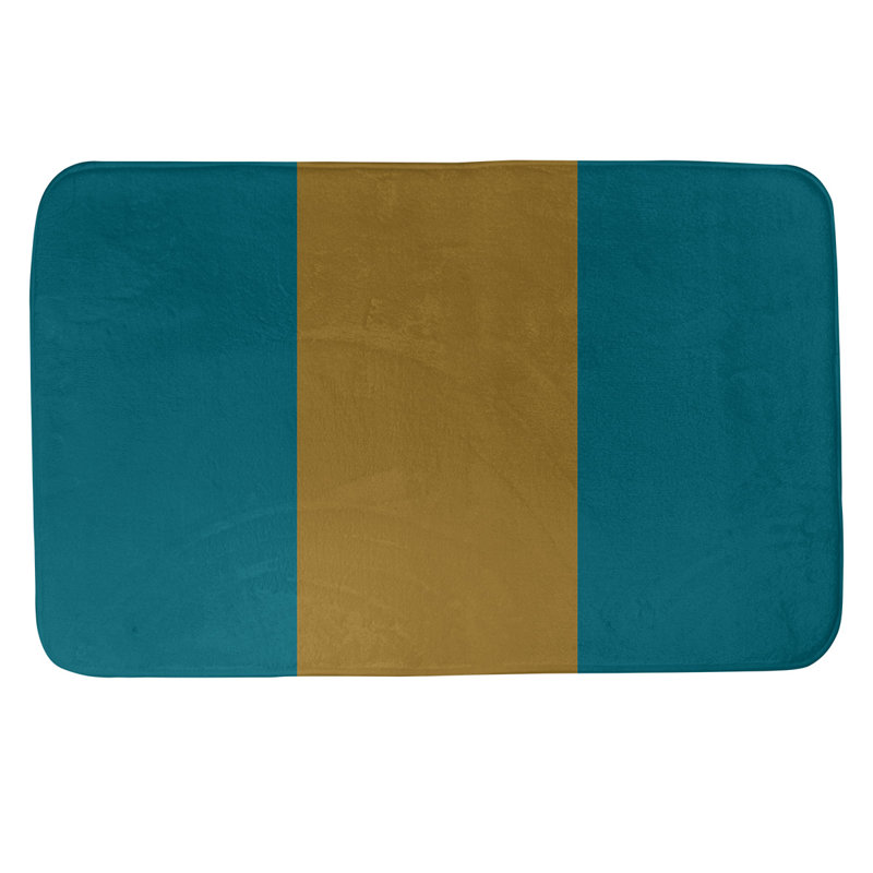 Tapis pour salle de bain Tennessee, l 21 po x L 34 po, Soleil toscan / bleu océan