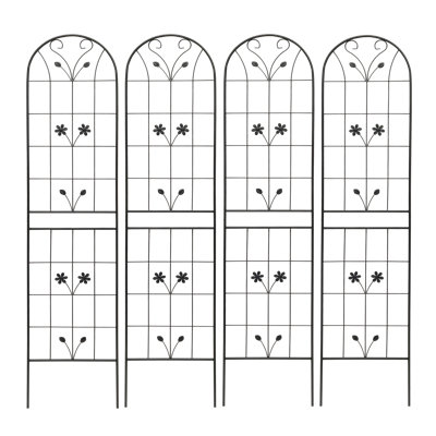 Metal Garden Trellis Pack of 4 - Rustproof Support for Climbing Plants