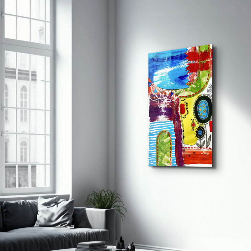 Peinture décorative en verre trempé