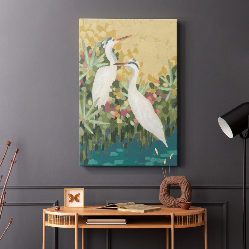Heron Lagoon I - galerie Cavas, H 60 po x l 40 po