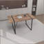 Ensemble de table de salle à manger en bois aggloméré de 55 po avec ensemble de 4 pièces de table de salle à manger en bois foncé