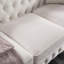 Canapé Chesterfield en tissu de lin