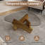 Table basse triangulaire 32,3 "Mid-Century moderne avec plateau en verre trempé-858248006