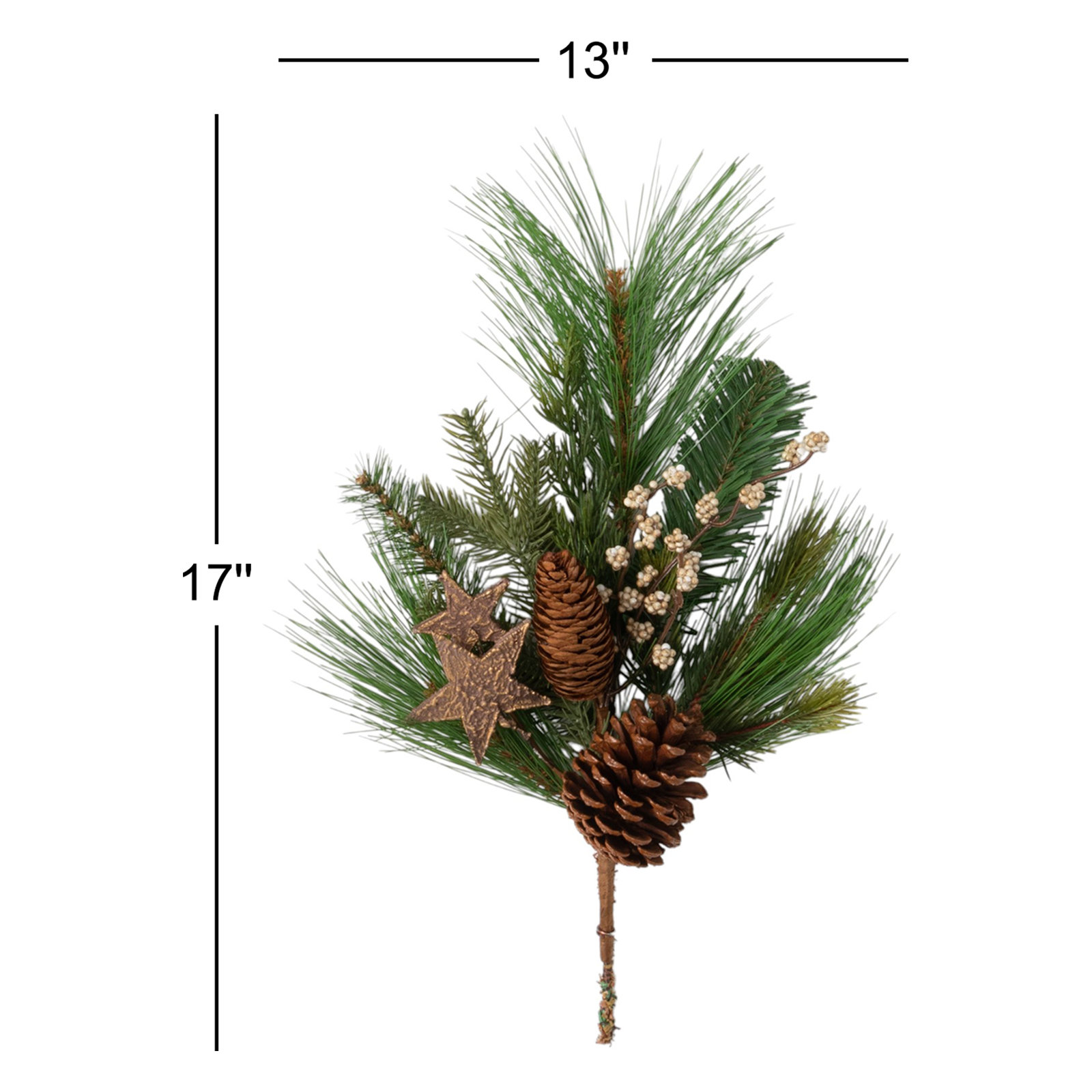 17'' Faux Pine Branch