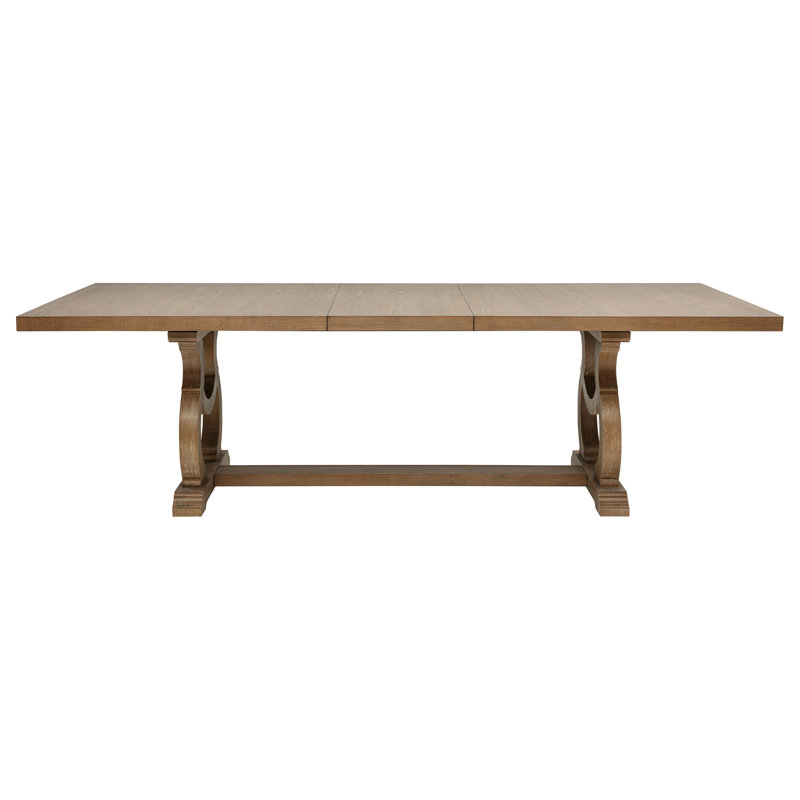 Fremont Brown Trestle Rectangular Dining Table