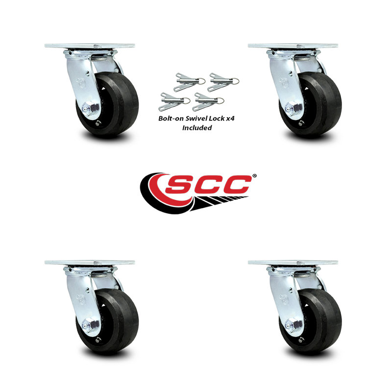 Rubber on Steel Caster