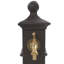 Colonne d'eau rétro autoportante de couleur rouille brune avec robinet de robinet à fixation au sol pour jardin
