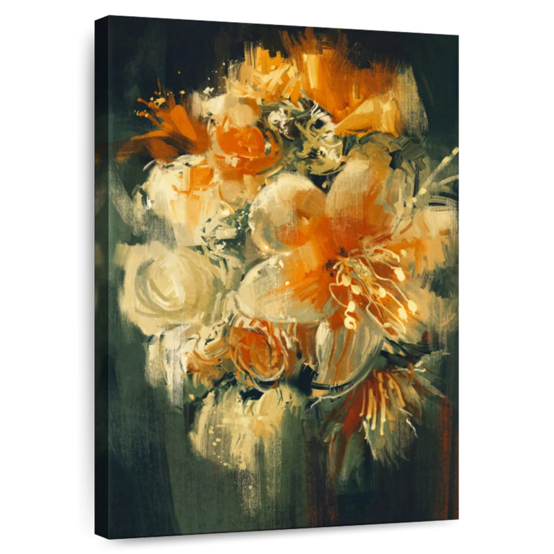 Bouquet de fleurs abstraites Avery, H 12 po x l 8 po