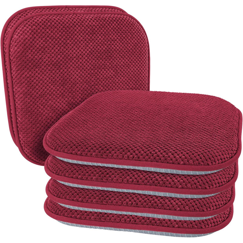 6-pack Wine Red Chair Cushions For Dining Chairs