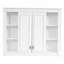 Armoire de rangement murale pour salle de bain avec tablette réglable et portes battantes