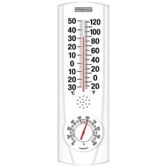 AcuRite 13.5-inch White Thermometer with Humidity Gauge 1.75 x