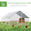 Walk In Chicken Run Large Galvanized Chicken Coop with Cover 3 x 4 x 2m