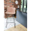 Upholstered Grey Bar Stool , 76.5cm, 4 Leg Metal Frame, Kitchen Counter Stool, Set of 2 -825067943