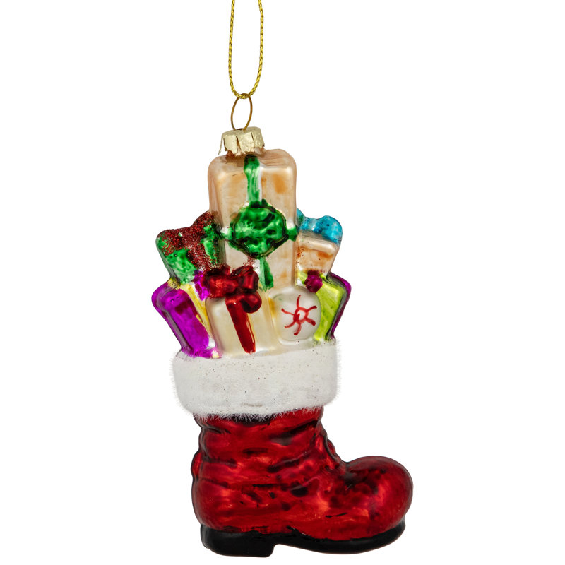 Ornement de Noël en verre 5 po