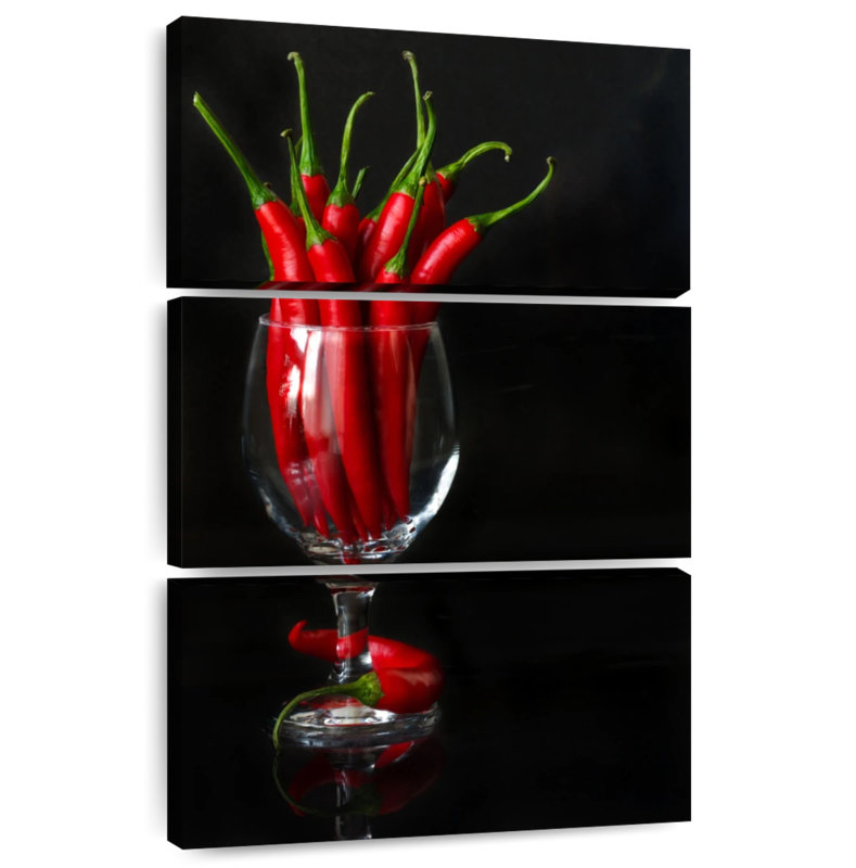 Yarlin Posh Red Chilies, 45" H x 28" W