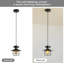 Luminaire suspendu simple noir à 1 lumière Jadesha