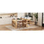 Table de salle à manger extensible avec plateau pliable, table de bar avec tiroirs et prise de courant, îlot de cuisine avec roulettes et crochets, buffet pour la cuisine et la salle à manger