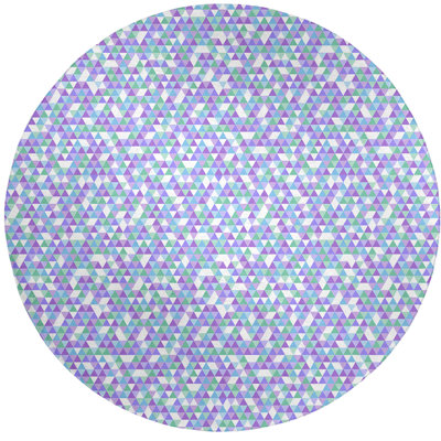 Tapis triangle aquamarine/mauve area