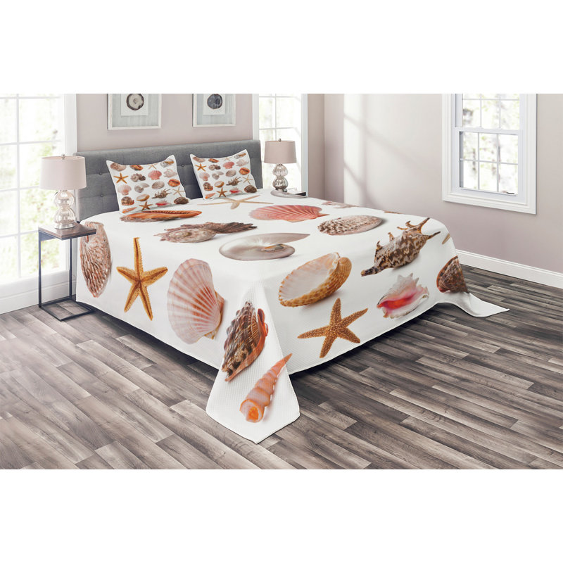 Seashells Coastal Coverlet