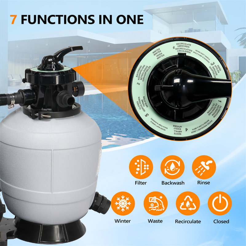Sand Pool Filter Tank with Pool Pump