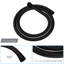 Système de douche au plafond noir mat: baignoire carrée de 12 pouces et ensemble de douche à main: pluie de 12 po, bec-118034444